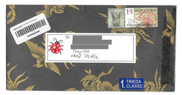 Slovakia Cover With Horses & Map Stamps Sent To Peru - Cartas & Documentos