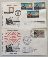 SAINT MARIN 2 PREMIERS JOUR DE 1962 ET 1964 - FDC