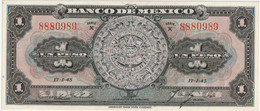 Banco De Mexico     1 Peso 17 - 1 - 1945   ( TTB )  N° 8880989 - Mexico