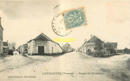 86 Lencloître, Route De Mirebeau, Boucherie Dagouet ..., Affranchie 1905 - Lencloitre