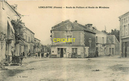 86 Lencloître, Route De Poitiers Et Route De Mirebeau, Belle Carte Pas Courante - Lencloitre