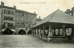 Caylus * La Place Du Marché * Les Halles * Commerce Magasin COUSI DELORT - Caylus