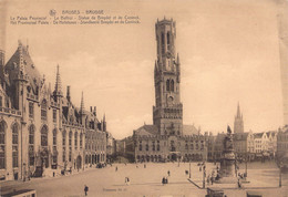 Grande Carte Format 20x14cm - Bruges Brugge Le Palais Provincial - Le Beffroi - Statue De Breydel Et De Coninck - Brugge