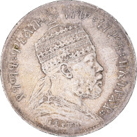 Monnaie, Éthiopie, Menelik II, 1/4 Birr, 1897, TTB, Argent, KM:14 - Ethiopië