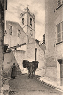 Cagnes * Rue Et Vue Sur L'église Du Village - Cagnes-sur-Mer