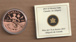 CANADA  3 Dollars 2013  Miss Canada Allegory Bronze • 19.2 G • ⌀ 35.75 Mm - Canada