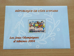 Côte D'Ivoire Ivory Coast 2004 Block Bloc Mi. Bl. A36 A1319 Jeux Olympiques Olympic Games Olympia Athènes Athens Athen - Estate 2004: Atene