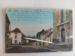 TUBIZE - Rue De Bruxelles - Circulé 1912 VPF - Tubeke