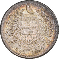 Monnaie, Guatemala, 1/2 Real, Medio, 1894, SUP, Argent, KM:165 - Guatemala