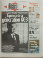 Journal Libération (11 Septembre 1998) Génération KGB - Corse Et Erreurs - Mort Lucio Battisti - Monicagate - - Desde 1950