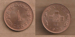 MALTA  1 Cent  1972  BRONCE KM# 8, Schön# 8, N# 4299 - Malta