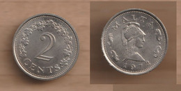 MALTA  2 CENTS  1972 • 2.25 G • ⌀ 17.7 Mm KM# 9, Schön# 9, - Malta