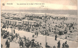 CPA Carte Postale Belgique Ostende Vue Panoramique De La Plage à L'heure Des Bains  1909 VM49583 - Oostende