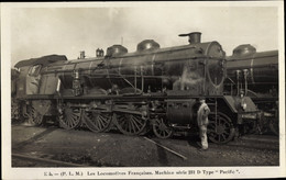 CPA PLM, Les Locomotives Francaises, Machine Serie 231 D Type Pacific - Trenes