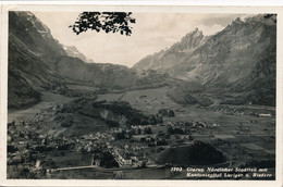 GLARUS  NÖRDLICHER STADTTEIL MITT KANTONSSPITAL U.RIEDERN   - PHOTO CARD      2 SCANS - Riedern