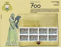 2022-ED. 5571 EN PLIEGO PREMIUM - Efemérides. 700 Años Fundación Portugalete - NUEVO - Full Sheets