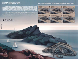 2022-ED. 5572 EN PLIEGO PREMIUM- Europa. Mitos Y Leyendas. El Dragón Dormido. Mallorca - NUEVO - Full Sheets