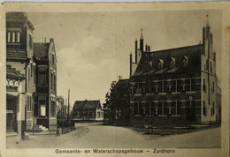 Zuidhorn (Grn.) Gemeente En Waterschapsgebouw 1925 - Altri & Non Classificati