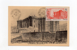 !!! MAURITANIE, CARTE MAXIMUM BASTILLE, CACHET DE PORT ETIENNE DU 29/5/1940 - Briefe U. Dokumente