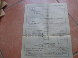 15.2.1951 ITALIA Napoli Biglietto Provvisorio Steamship Voucher Napoli Santos BRASILE ITALNAVI Soc.Navigazione - Europa