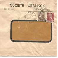 France Enveloppe Cachet à Date Ornans 1947 - Oblitérations Mécaniques (Autres)