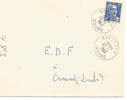 France Enveloppe Cachet à Date Epeugney 1953 - Sellado Mecánica (Otros)