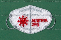 AUSTRIA 2021 Autriche Österreich - COVID-19 Mini FFP2 MASK 1v MNH **- CORONAVIRUS PANDEMIC, Embroidered Laser Die-cut .. - Unused Stamps