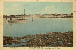 Tharon Plage * La Plage Vue De Face * Bateau - Tharon-Plage