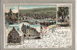 CPA - (Allemagne-Basse-Saxe) HAMELN - Carte Gruss Mit Mehrere Ansichten Von 1897 - SELTE - Aurich