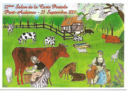 CPM - 22éme Salon De La Carte Postale - Pont-Audemer (27)  -  Œuvre Originale De Véronique JOUTEL - 2001 - Borse E Saloni Del Collezionismo