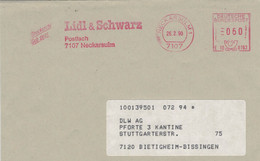 Lidl & Schwarz 7107 Neckarsulm 1990 Drucksache 6193 - Daraus Wurde Der Lidl Konzern - Marcofilie - EMA (Printmachine)