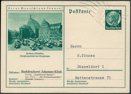 DT.REICH 1937, BILD-PK P 232/036, ABB. FREIBERG-SACHSEN, ROLL-STPL NIEBÜLL - Lettres & Documents
