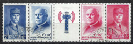 FRANCE 1943:  Le Y&T 571A  (bande De 4 TP), Obl. CAD, Qualité  B à TB - Used Stamps