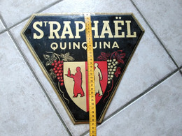 PLAQUE  METAL ST RAPHAEL QUINQUINA - Alcools