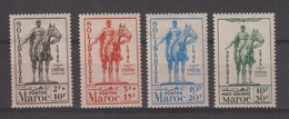 Maroc 1946 Oeuvres Statue De Lyautey 241-43 Et PA 59, 4 Val * Charière MH - Unused Stamps