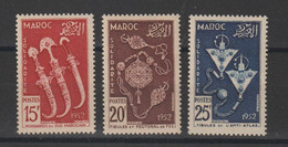 Maroc 1953 Oeuvres De Solidarités 320-22, 3 Val * Charnière MH - Ungebraucht