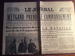 Le Journal éditions De 5 H . Mai 1940 . - Otros
