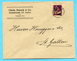 Brief Von Gommiswald Nach St. Gallen 1920 - Cartas