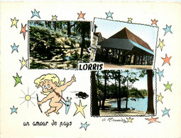 Lorris * Souvenir Du Village * Cpa 3 Vue * Illustrateur MEUNIER - Autres & Non Classés
