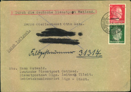 1942, DEUTSCHE DIENSTPOST OSTLAND, LuftpostBrief Ab RIGA - Other & Unclassified