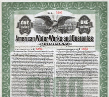 1912 New York: American Water Works And Guarantee Company - Water