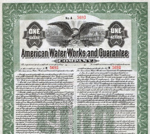 1912 New York: American Water Works And Guarantee Company - Agua