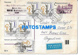 186441 CZECH REPUBLIC KRALUPI CANCEL YEAR 1986 CIRCULATED TO ARGENTINA POSTAL STATIONERY C POSTAGE ADDITIONAL POSTCARD - Unclassified