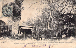CPA Foret De Fontainebleau - La Fontaine Du Mont Chauvet - Dos Simple Oblitéré Coté Vue En 1907 - Fontainebleau