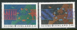 FINLAND 1991 Europa: Space Travel MNH / **.  Michel 1144-45 - Unused Stamps