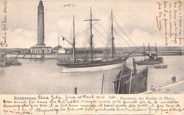 CPA Dunkerque - Panorama Des Bassins Et Phare - De Malo Les Bains à Bruxelles En 1905 - Dunkerque