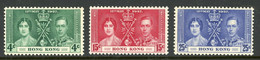 Hong Kong 1937 MH "Coronation Issue" - Unused Stamps