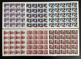 Stamps Full Set In Sheets Spaces Adventures Comores 1992 Imperf. - Collections