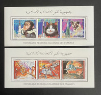 Stamps Sheetlet Spaces Adventures Comores 1992 Perf. Michel N° 989/992 - Verzamelingen