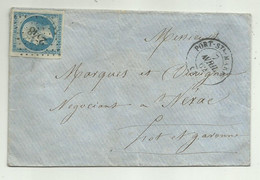 1862 FRANCIA NAPOLEONE III EMPIRE, 20 CENTESIMI SU BUSTA - 1853-1860 Napoléon III